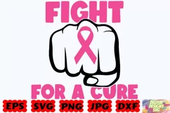 Find a Cure SVG | Cancer Breast SVG| Cancer Breast Cut Files Product Image 5