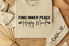 Find inner peace happy mind Sleeve SVG Design Product Image 3