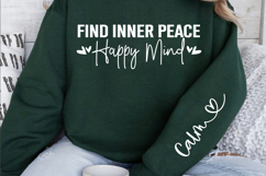 Find inner peace happy mind Sleeve SVG Design Product Image 2