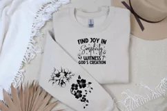 Find Joy in Simplicity Sleeve SVG, God SVG Design, Faith SVG Product Image 2