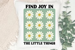 Find Joy In The Little SVG, Boho Floral Quotes SVG Design Product Image 3