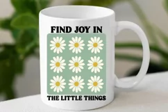 Find Joy In The Little SVG, Boho Floral Quotes SVG Design Product Image 2
