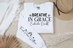 Breathe In Grace Exhale Sleeve SVG, Christian SVG Design Product Image 3