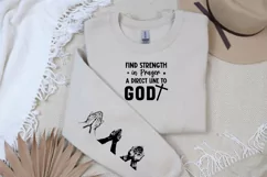 Find Strength In Prayer Sleeve SVG, God SVG Design Product Image 2