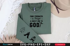 Find Strength In Prayer Sleeve SVG, God SVG Design Product Image 1