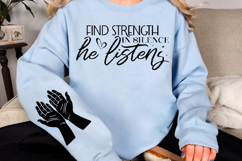 Find strength in silence he listens Sleeve Svg Design Product Image 3