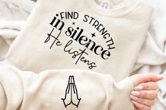 Find Strength In Silence Sleeve SVG, Motivational SVG Design Product Image 2