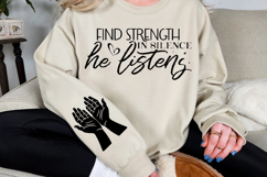Find strength in silence he listens Sleeve Svg Design Product Image 2