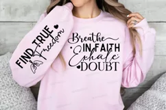 Breathe In Faith Exhale Sleeve SVG, Christian SVG Design Product Image 3