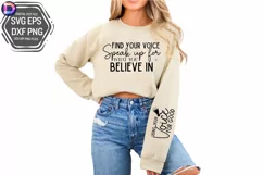 Find Your Voice Sleeve SVG, Motivational Sleeve SVG Product Image 3