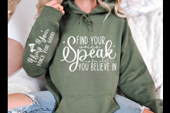 Find Your Voice Speak Up for What Sleeve SVG Design Product Image 3