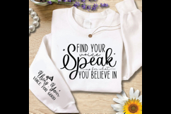 Find Your Voice Speak Up for What Sleeve SVG Design Product Image 2