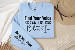Find Your Voice Speak Sleeve SVG, Motivational SVG Design Product Image 2