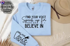 Find Your Voice Sleeve SVG, Motivational Sleeve SVG Product Image 2
