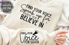 Find Your Voice Sleeve SVG, Motivational Sleeve SVG Product Image 1