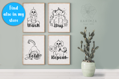 Wash Dry Fold Repeat SVG, sarcastic laundry sign svg Product Image 6