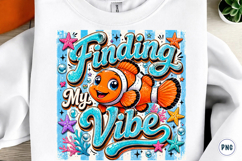 Finding My Vibe Clownfish PNG Product Image 1