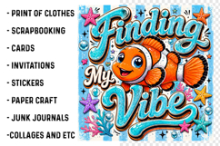 Finding My Vibe Clownfish PNG Product Image 3