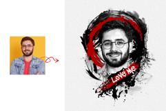 Fine Art Abstract Ink Portrait Art Product Image 3