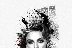 Watercolor Fine Art Abstract Ink Portrait Art Product Image 7