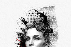 Watercolor Fine Art Abstract Ink Portrait Art Product Image 8