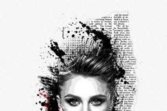 Watercolor Fine Art Abstract Ink Portrait Art Product Image 9