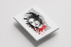 Watercolor Fine Art Abstract Ink Portrait Art Product Image 2