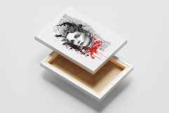 Watercolor Fine Art Abstract Ink Portrait Art Product Image 1