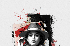 Editable Watercolor Fine Art Abstract Ink Portrait Art Product Image 6