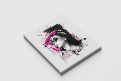 Editable Watercolor Fine Art Abstract Ink Portrait Art Product Image 1