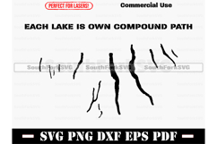 Finger Lakes Complete Map Silhouette SVG PNG DXF EPS PDF Product Image 1