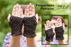 Halloween Fingerless Gloves Crochet Pattern Product Image 1