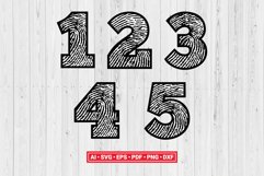 Fingerprint Numbers Letters Font Alphabet SVG Cut File Vector Silhouette Cameo Cricut Clipart