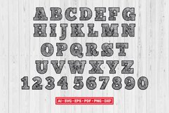 Fingerprint Numbers Letters Font Alphabet SVG Cut File Vector Silhouette Cameo Cricut Clipart