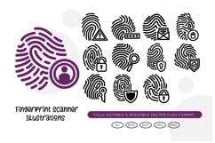 Fingerprint Scanner Illustrations Product Image 1