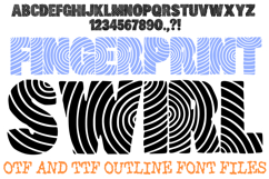 Fingerprint Swirl Bold Font Typography Lettering ABC OTF by Squeeb Creative