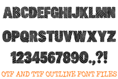 Fingerprint Swirl Bold Font Typography Lettering ABC OTF Product Image 2