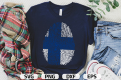Finland SVG | Finland Flag Fingerprint | SVG PNG DXF EPS Product Image 1