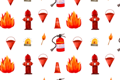 Firefighter Goose Clipart Set Hand Drawn Fire Rescue Element Product Image 7