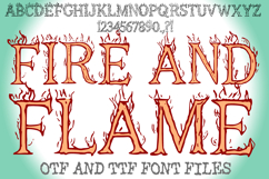 Fire and Flame Alphabet Lettering ABC Text Font OTF