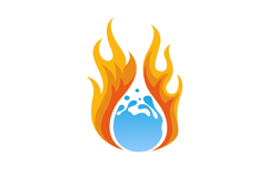 Water Fire Logo Template Design Vector, Emblem, Design. Product Image 1