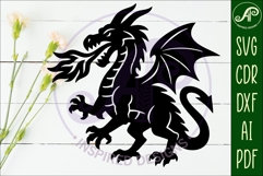 Dragon wall art sign, SVG file. vector file design 3 Product Image 2