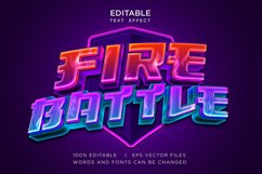 game battle title editable text effect with light effect Product Image 1