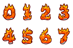 Fire Flames Lettering ABC Text Font Alphabet SVG Type Product Image 2