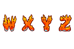 Fire Flames Lettering ABC Text Font Alphabet SVG Type Product Image 6