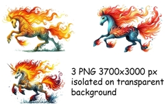 Fire horse watercolor Product Image 2