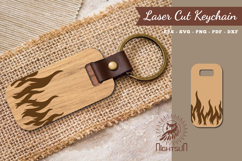 Fire Laser Cut Keychain Product Image 1