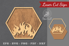 Fire Sign Laser Cut Decoration Product Image 1