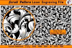 Firearms Scrollwork Laser Engraving File Scroll Pattern SVG