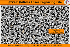 Firearms Scrollwork Laser Engraving File Scroll Pattern SVG